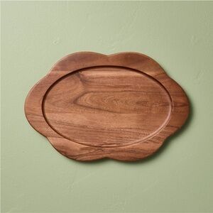 12" Small Wood Scallop Oval Tray - Hearth & Hand™ with Magnolia